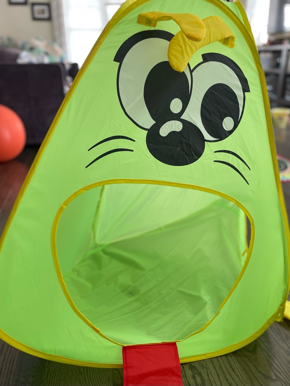 Kids Play Tent - Lime Green Cartoon Pop-Up Tunnel